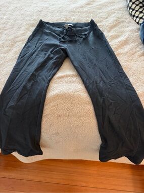 GAP Black Straight-Leg Drawstring Pants Size Small